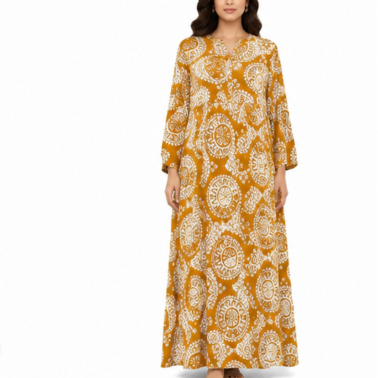 Women's Boho Long Sleeve Tiered Maxi Dress | Casual Gown