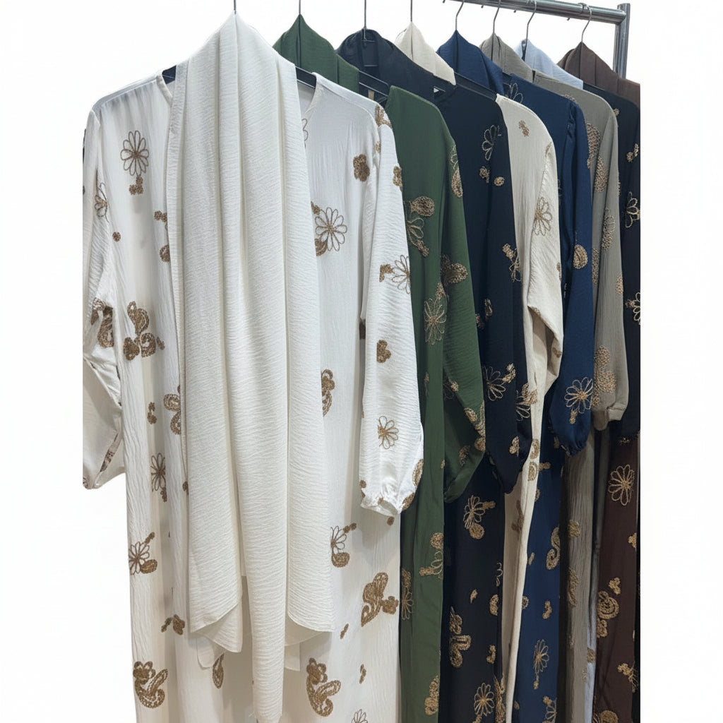 Floral Embroidered Abaya