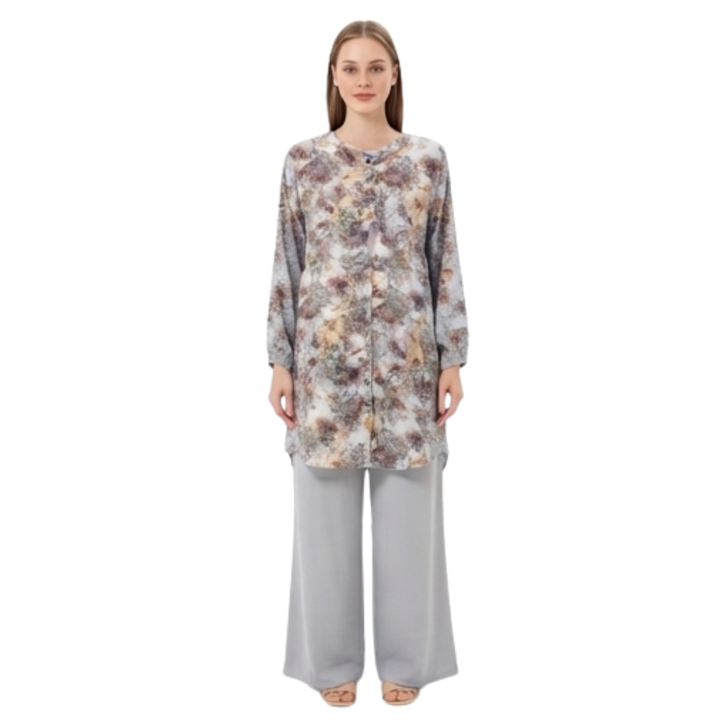 Ladies Rayon Printed Two Piece Co-Ord Set – Free Size Casual Matching Outfit