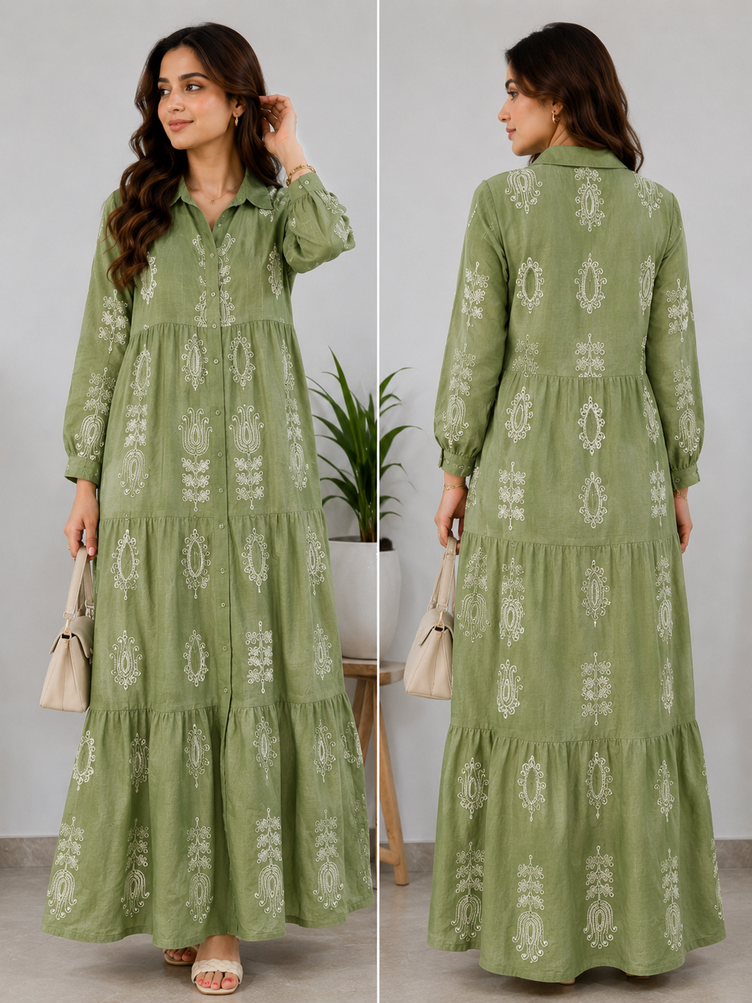 Women's Embroidered Maxi Dress