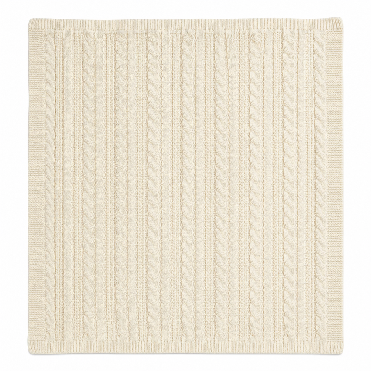 Personalized Cable Knit Wrap - Cream