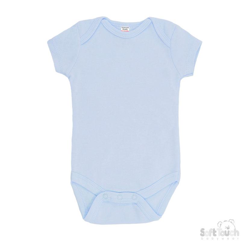 Plain Blue Bodysuit (3-6 Months) BS4653-B - Kidswholesale.co.uk