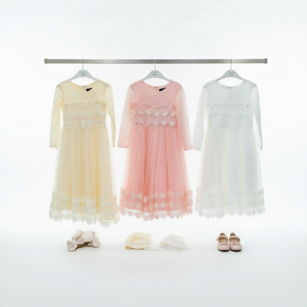 Girls Lace & Tulle Party Dress | Elegant Occasion Dress