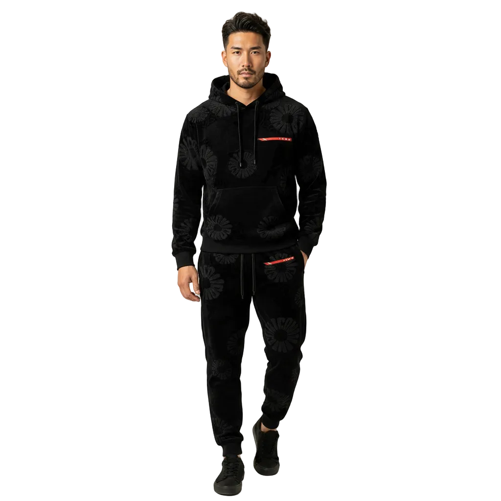 Casual Loose Men's Hoodie Set