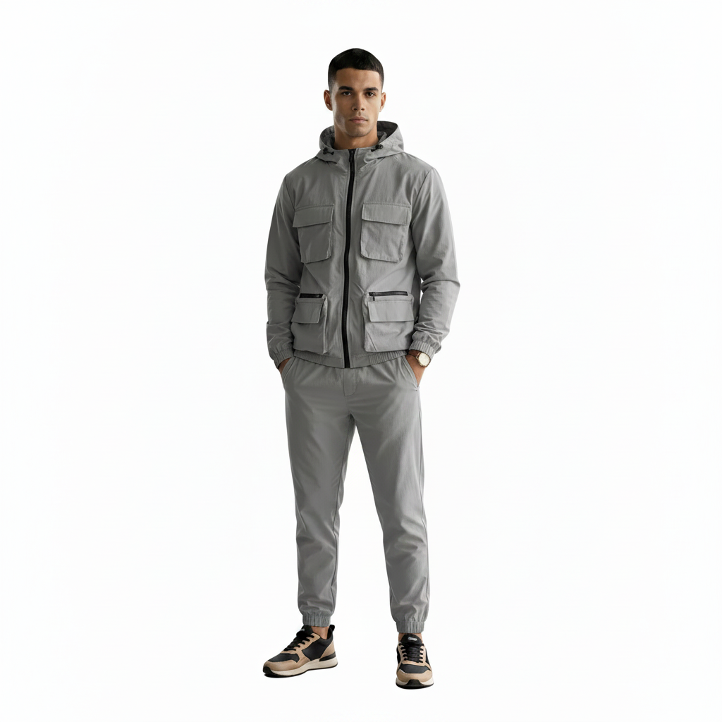 Men's Multi-Pocket Utility Tracksuit | Cargo Co-Ord Set