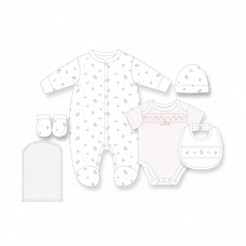 Baby Mesh Bag Gift Set - Floral
