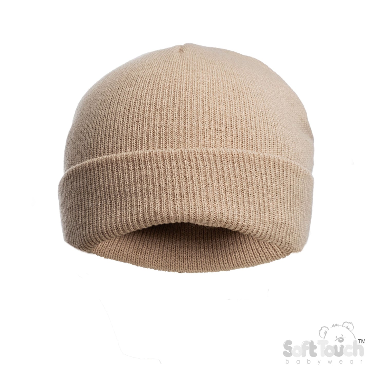 BISCUIT INFANTS ACRYLIC BRUSHED HAT - (NB-12 Months) (PK6) H702-BI