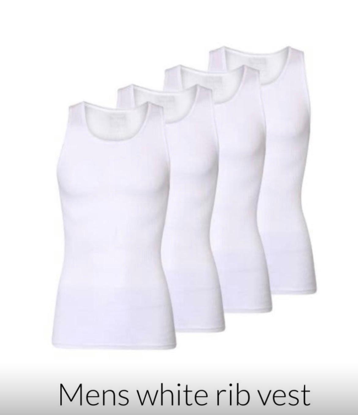 Mens Assorted Rib Vest Pack of 3