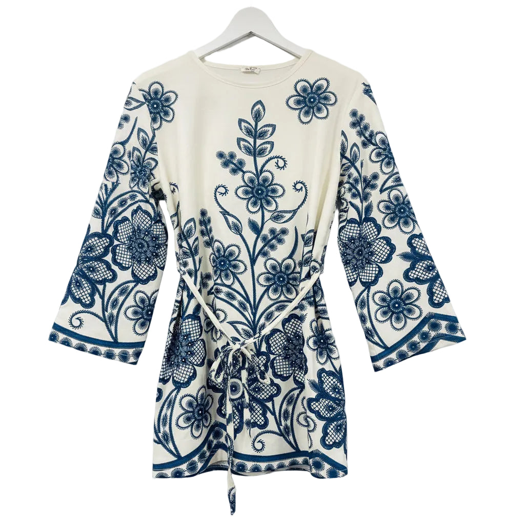 Girls Floral Print Longline Tunic Co-ord Set | 2-Piece Outfit