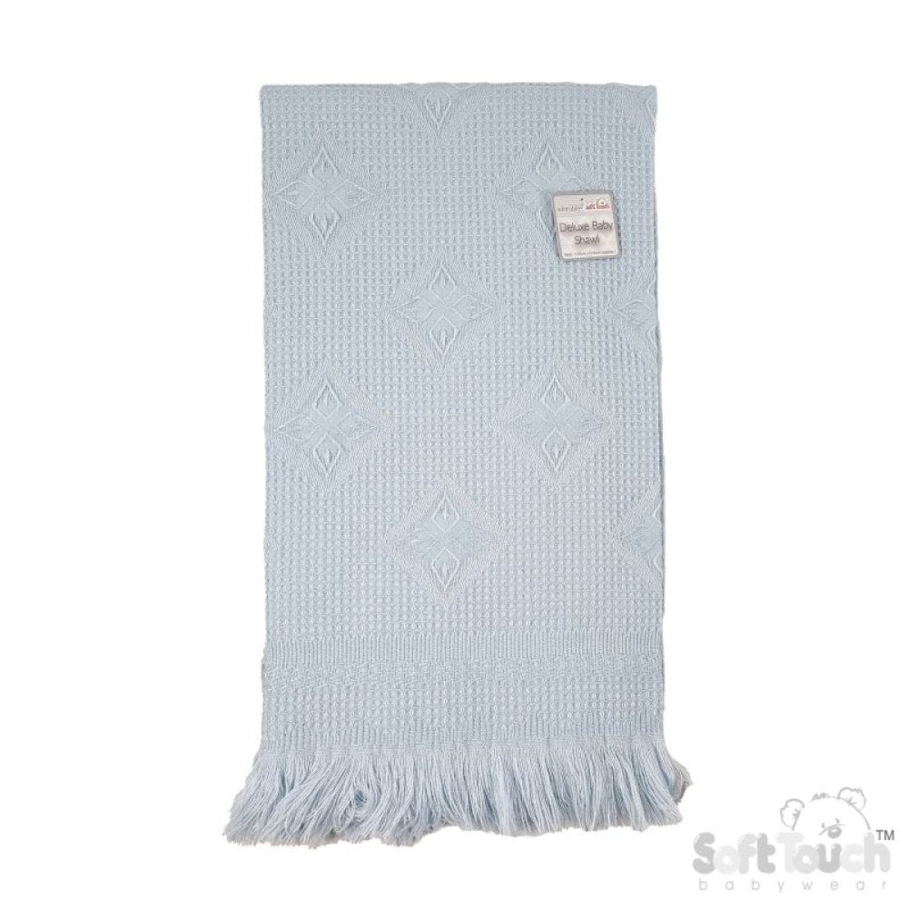 Acrylic Baby Star Shawl - Star/Sky Blue (110x110cm) (PK6) SH22-BP-B
