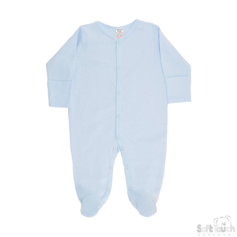 Plain Blue Sleep Suit (3-6 Months) SS4663-B
