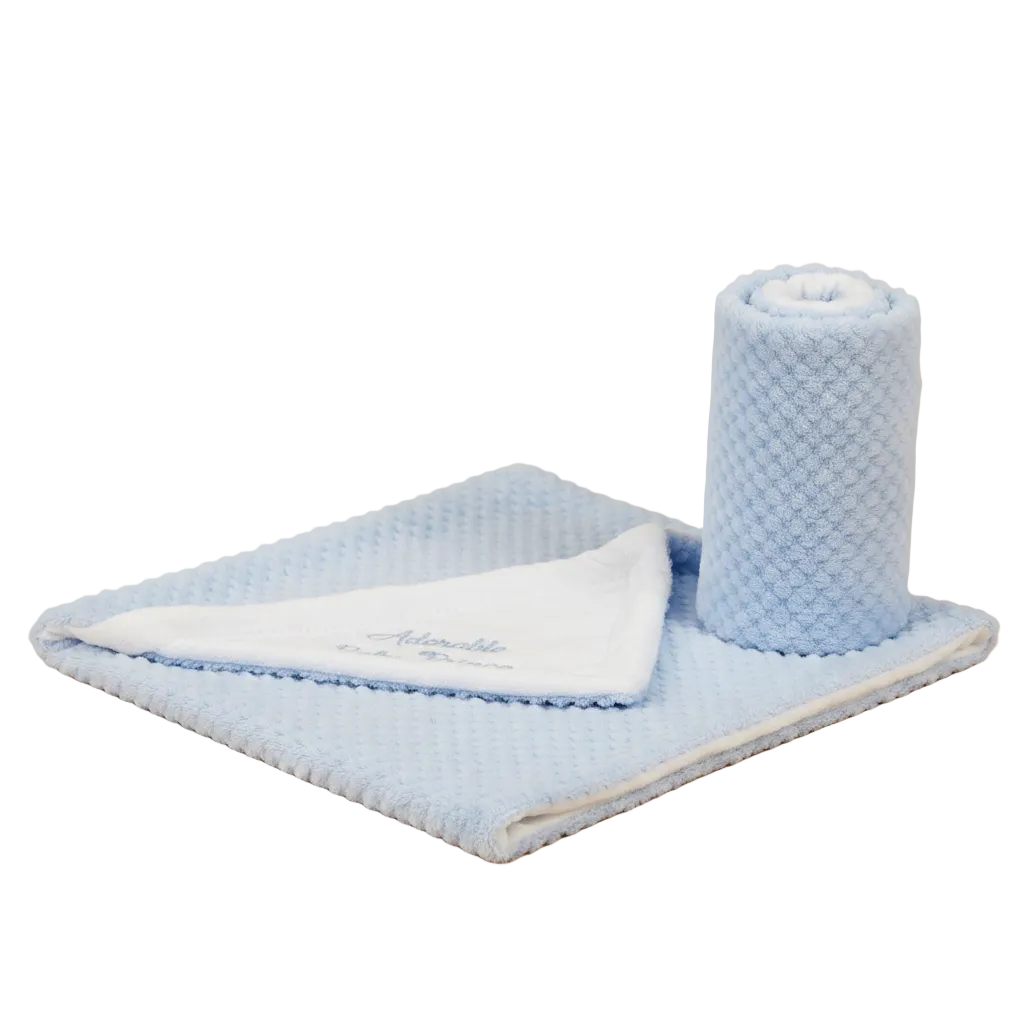 Personalized Baby Boys 2 Layer Waffle Wrap - Adorable Baby Prince