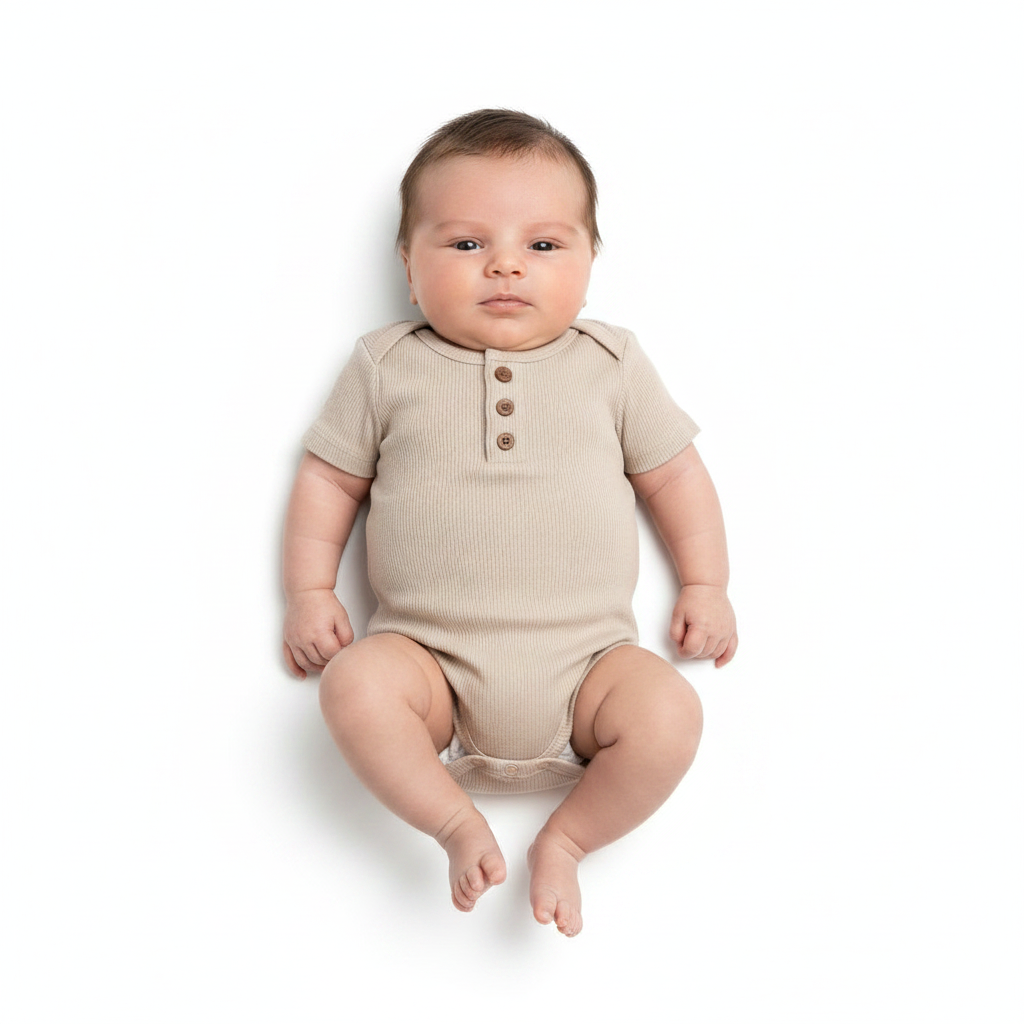 Biscuit Ribbed Bodysuit
