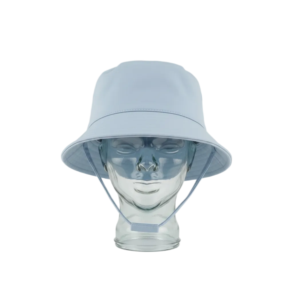 PLAIN BUCKET HAT WITH CHIN STRAP