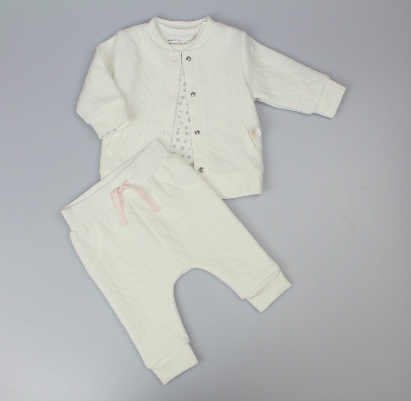 Quilted 3pc Jacket Set - Pink (0-9M) (PK6) H13538