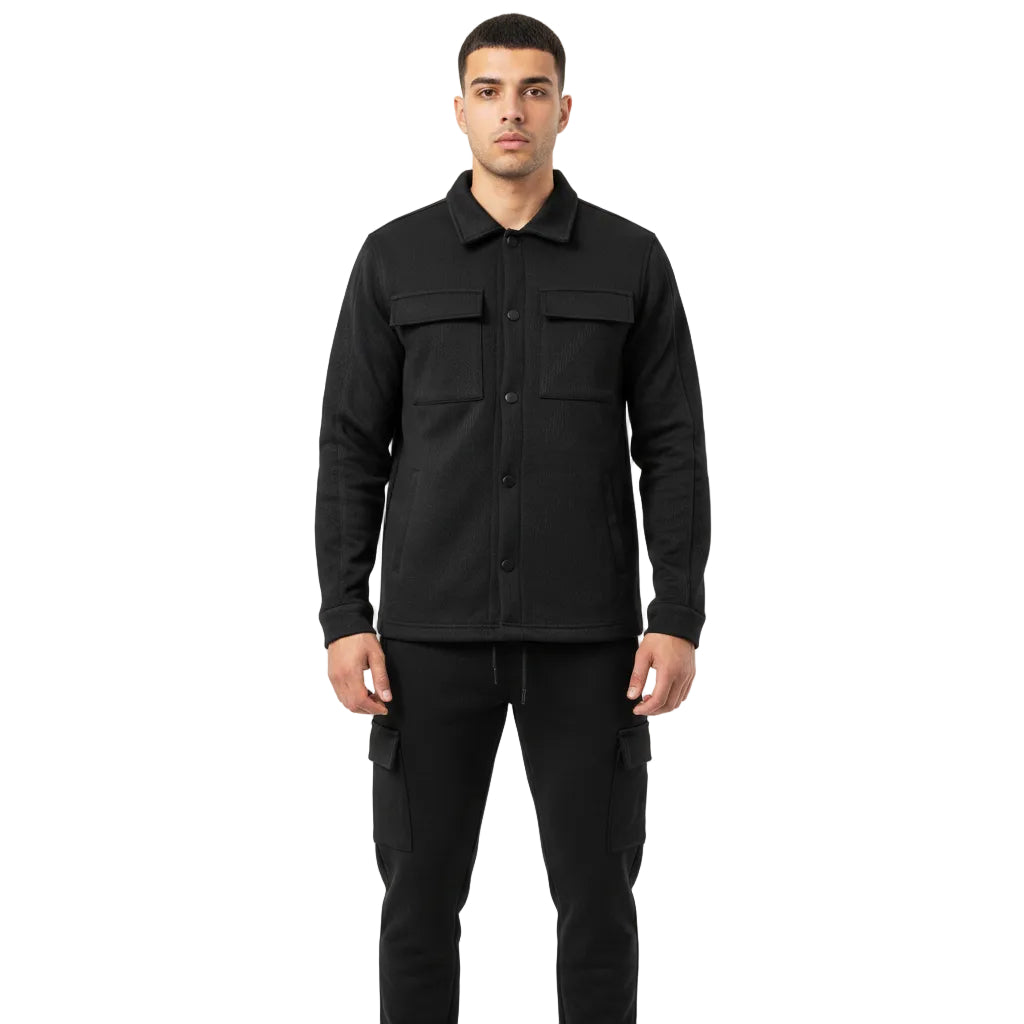 Men's Button-Up Utility Tracksuit | Casual Co-Ord Set