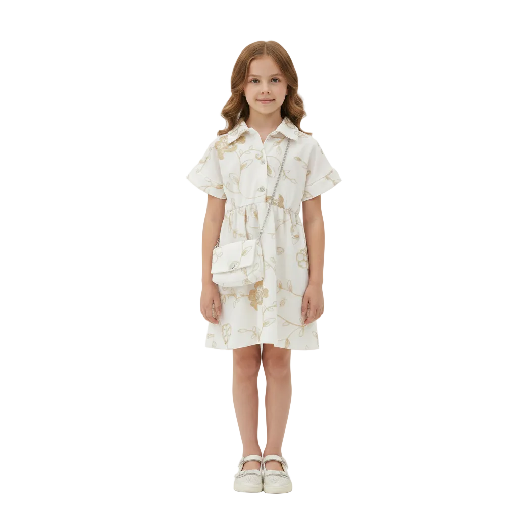 Embroidered Summer Dresses with Matching Purses