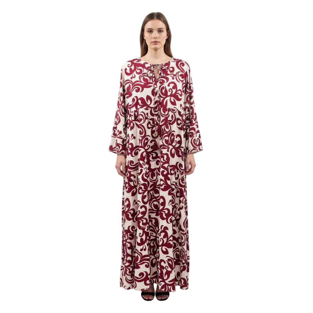 Women's Arabesque Printed Loose-Fit Maxi Dress | Casual Dress