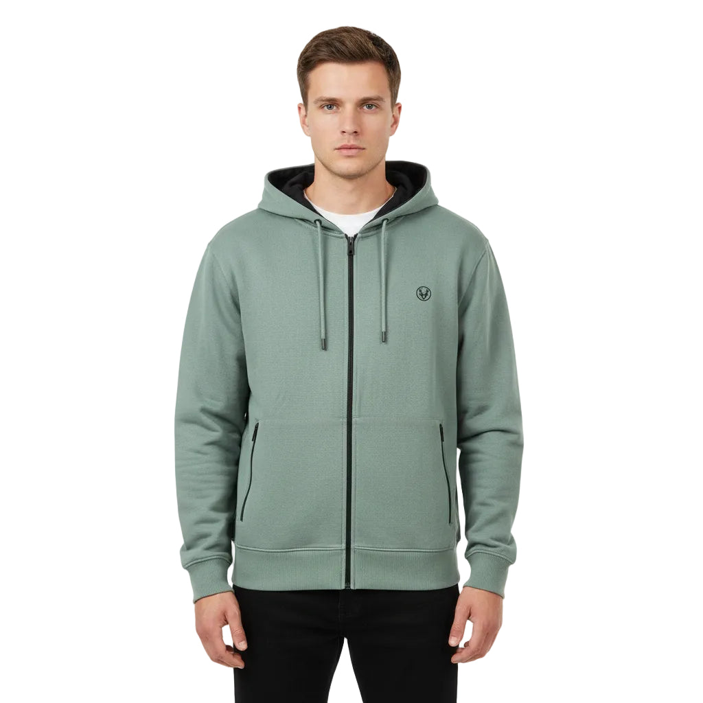 J.J. Willis Men's Embroidered Zip Up Hoodie | Casual Hoodie
