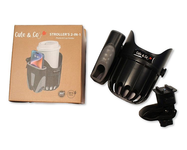 Adjustable Stroller/Pram 2 in 1 Phone and Cup Holder- (PK6) AC-50-0034