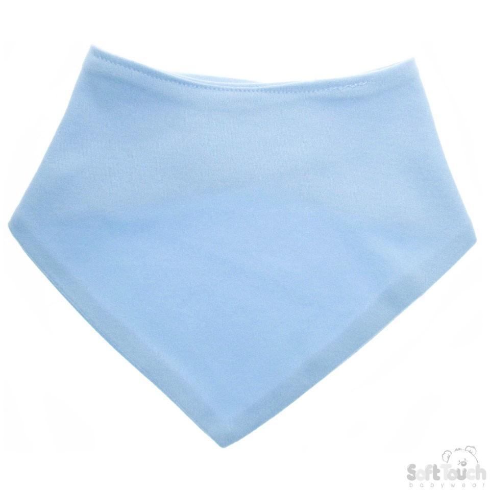 Plain Bandana Bib - Blue