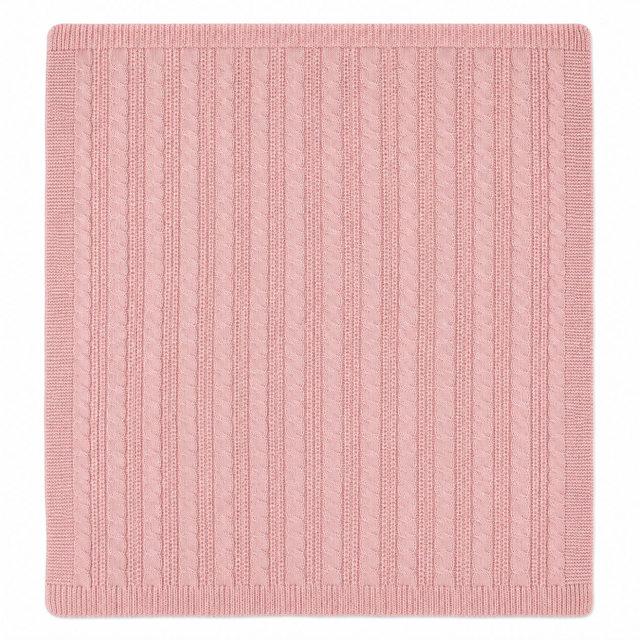 Personalized Cable Knit Wrap - Dusty Pink