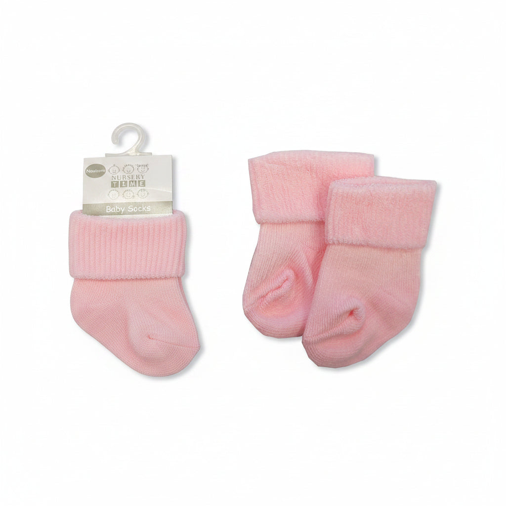 Baby Roll Over Socks - Pink - (BW-61-2161P) - Kidswholesale.co.uk