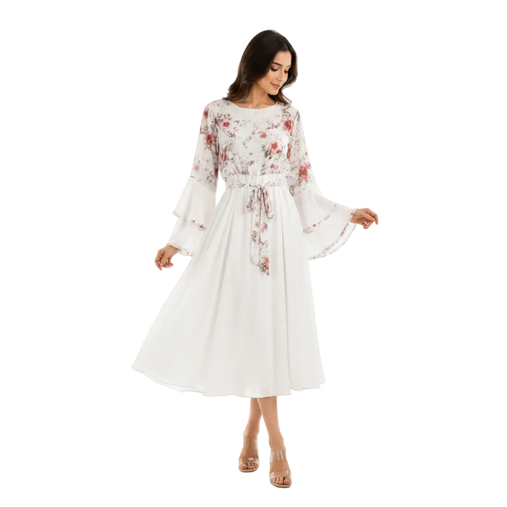 Women's Elegant Printed Short Dress | Casual Floral Summer Dress