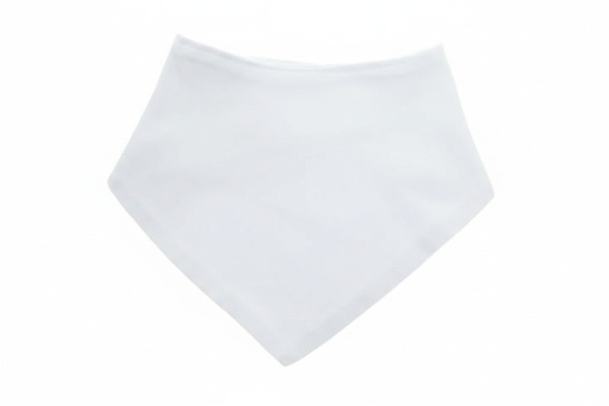 Plain Bandana Bib - White