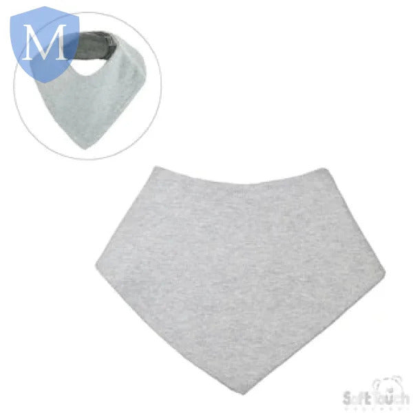 Plain Bandana Bib - Grey