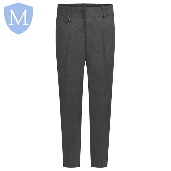 Plain Boys Standard Fit Trews Trouser Mid-Grey