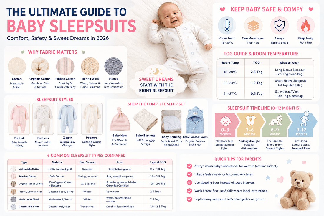 Baby Sleepsuits: The Complete Guide to Comfort & Safe Sleep - MANSURI FASHIONS