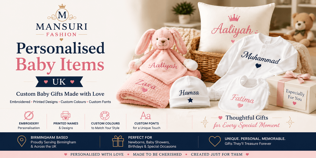 Personalised Baby Items UK: Create Special Baby Gifts with Mansuri Fashions - MANSURI FASHIONS