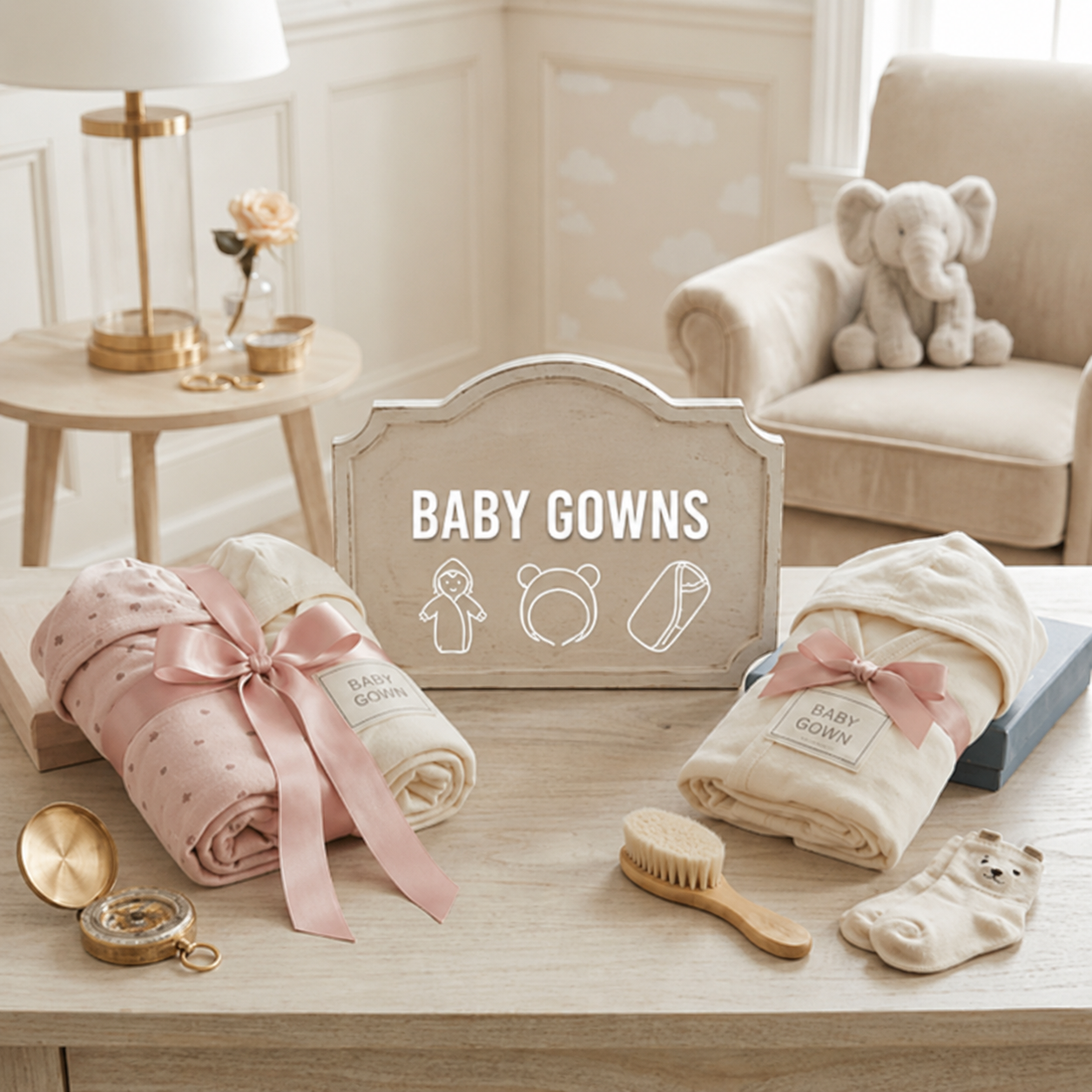 Baby Hooded Gowns - MANSURI FASHIONS