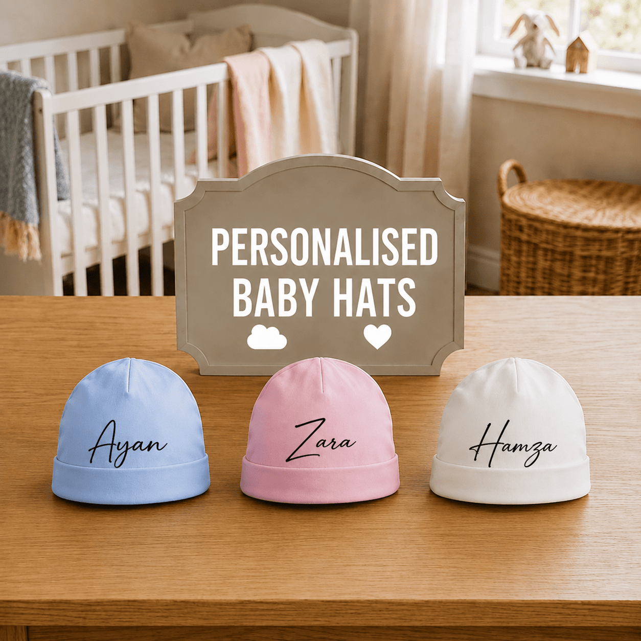 Personalised Baby Hats - MANSURI FASHIONS