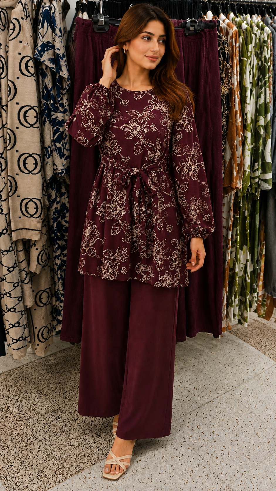 Elegant Floral Printed Co-Ord Set for Women