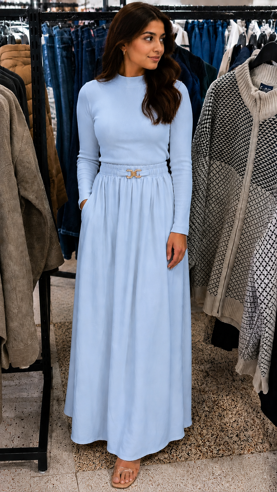 Modest Maxi Skirt Set for Women