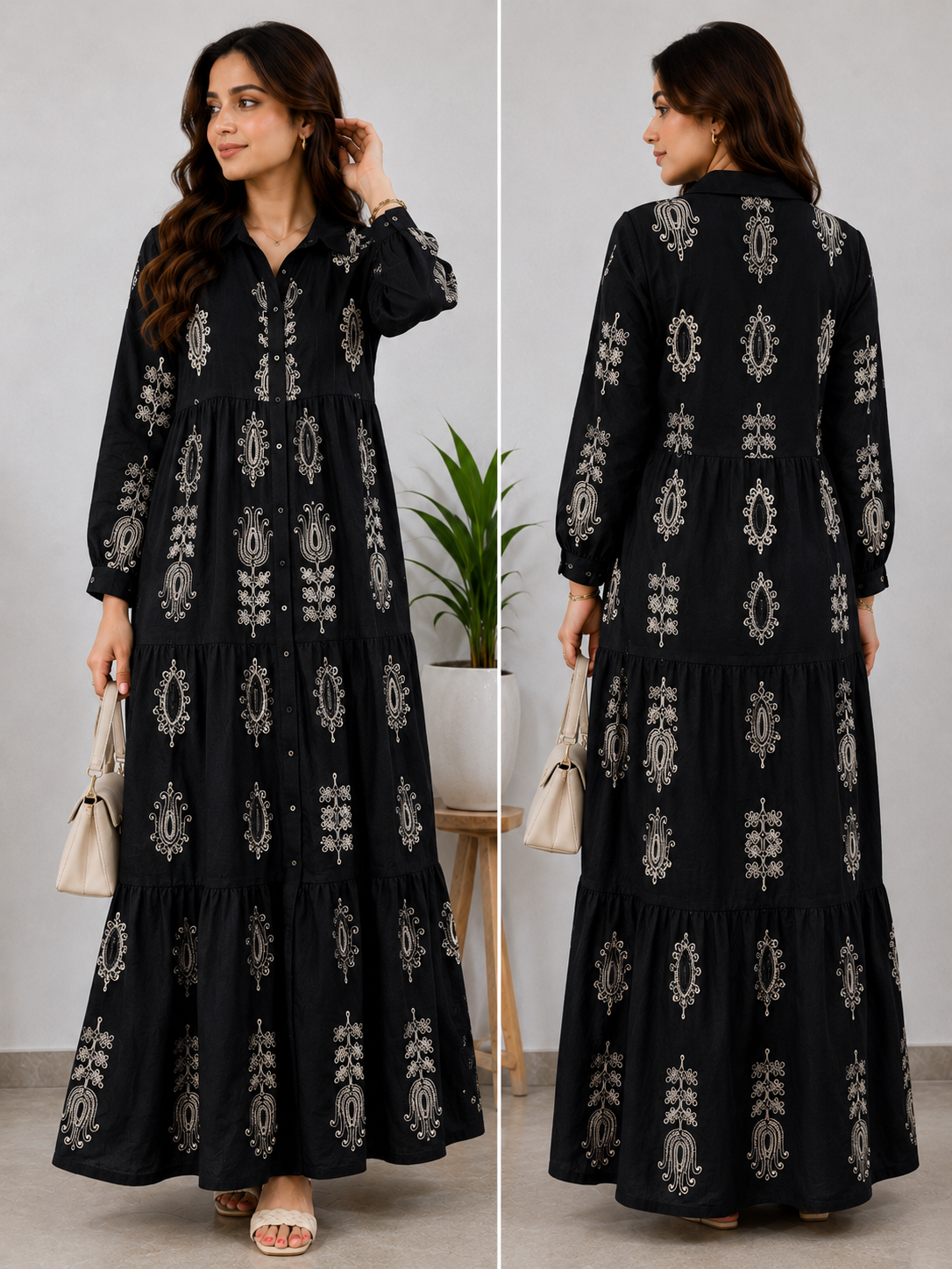 Women's Embroidered Maxi Dress