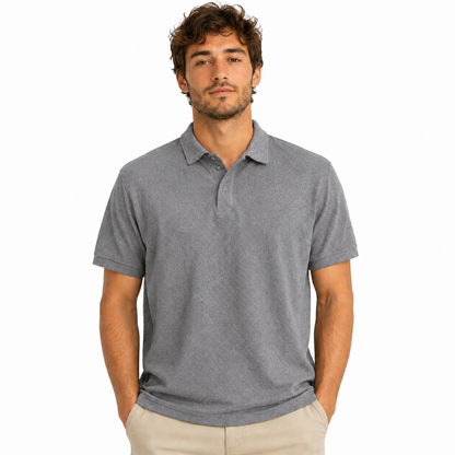 Premium Half-Sleeve Jacquard Polo Shirt