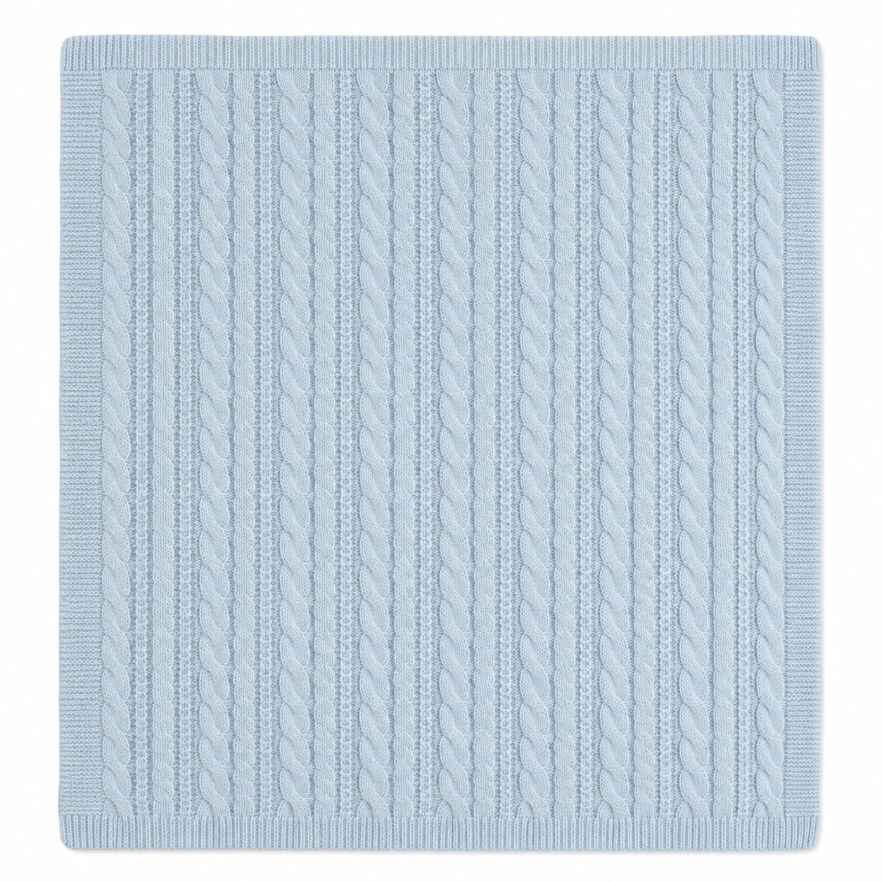 Personalized Cable Knit Wrap - Blue