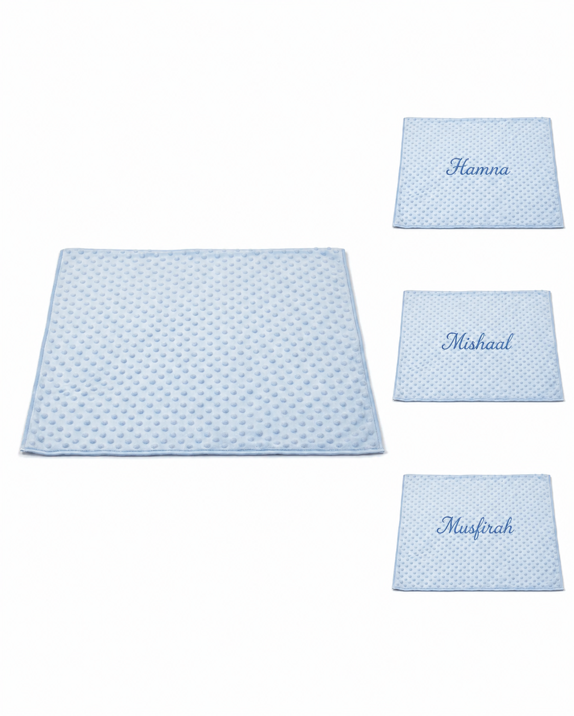 Personalized Baby Velour Bubble Wrap with Fleece Back and Satin Trim