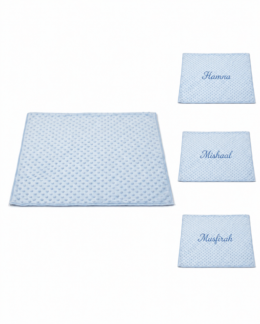 Personalized Baby Velour Bubble Wrap with Fleece Back and Satin Trim