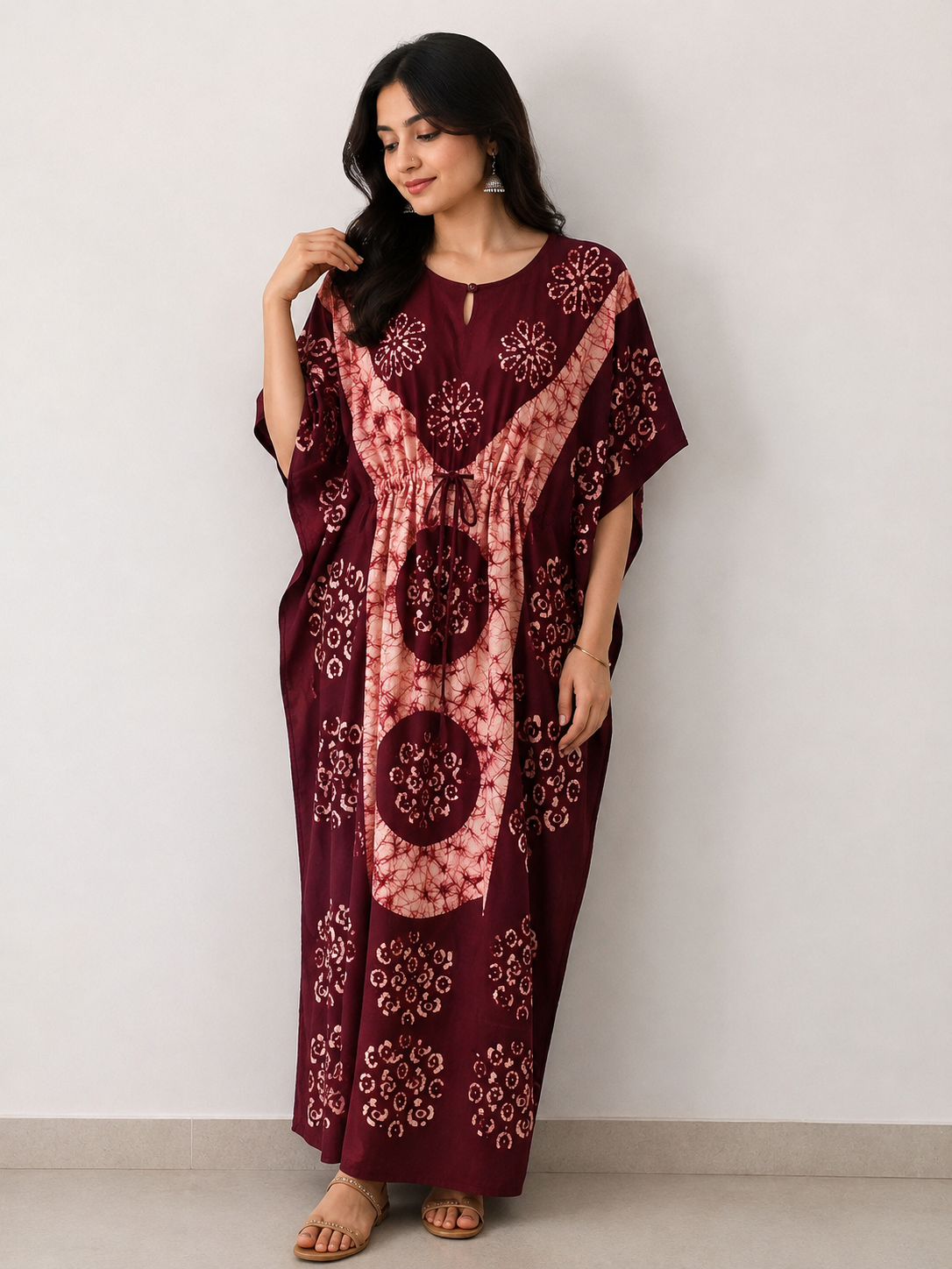 Elegant Batik Kaftan Dress for Women