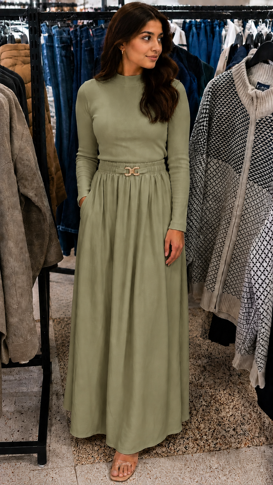 Modest Maxi Skirt Set for Women