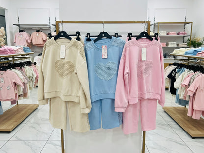 Girls' Crochet Heart Set