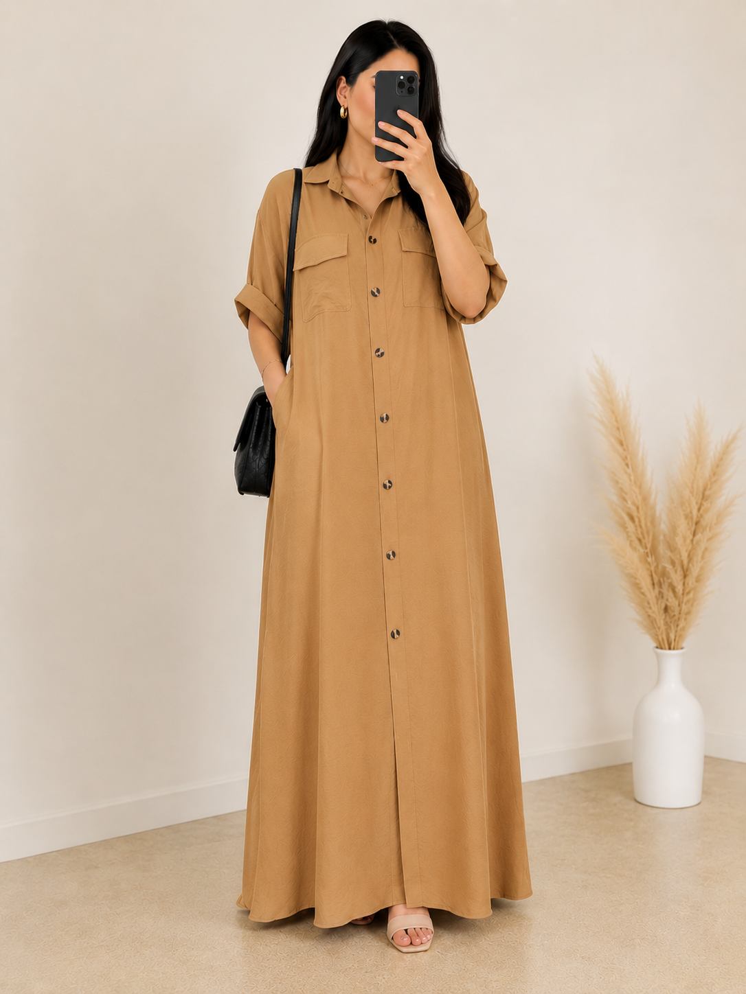 Elegant Button Down Maxi Dress Collection in 4 Timeless Colors