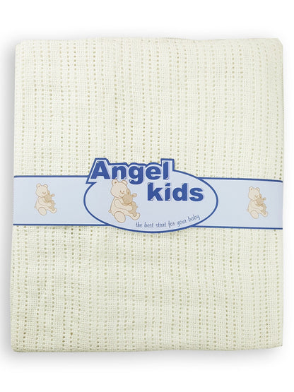 Cotton Cellular Pram Blanket-1095 - Kidswholesale.co.uk