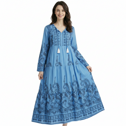Women's Paisley Print Long Kurta | Modest Casual Wear