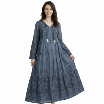 Women's Paisley Print Long Kurta | Modest Casual Wear