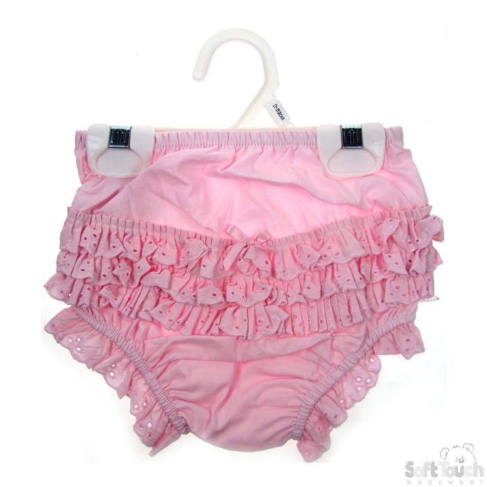 Cotton Frilly Pink Pants: Fp02-P - Kidswholesale.co.uk